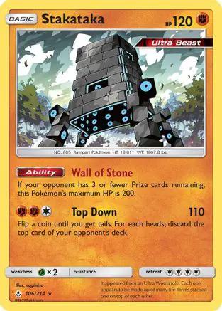 Stakataka 106/214 - SM  Unbroken Bonds Reverse Holofoil