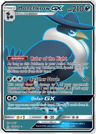 Honchkrow GX (Full Art) 202/214 - SM  Unbroken Bonds Holofoil