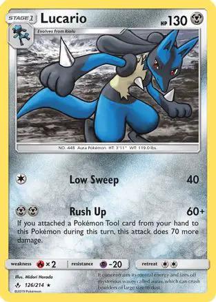 Lucario 126/214 - SM  Unbroken Bonds Holofoil