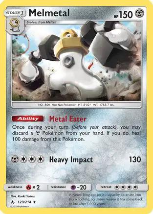 Melmetal 129/214 - SM  Unbroken Bonds Reverse Holofoil
