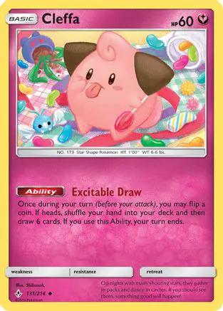 Cleffa 131/214 - SM  Unbroken Bonds Reverse Holofoil