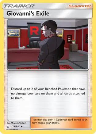 Giovanni's Exile 174/214 - SM  Unbroken Bonds Reverse Holofoil