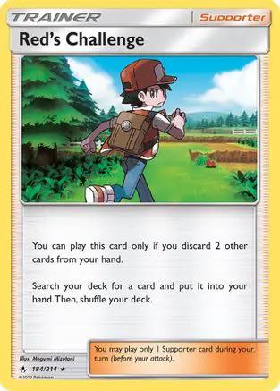 Red's Challenge 184/214 - SM  Unbroken Bonds Holofoil