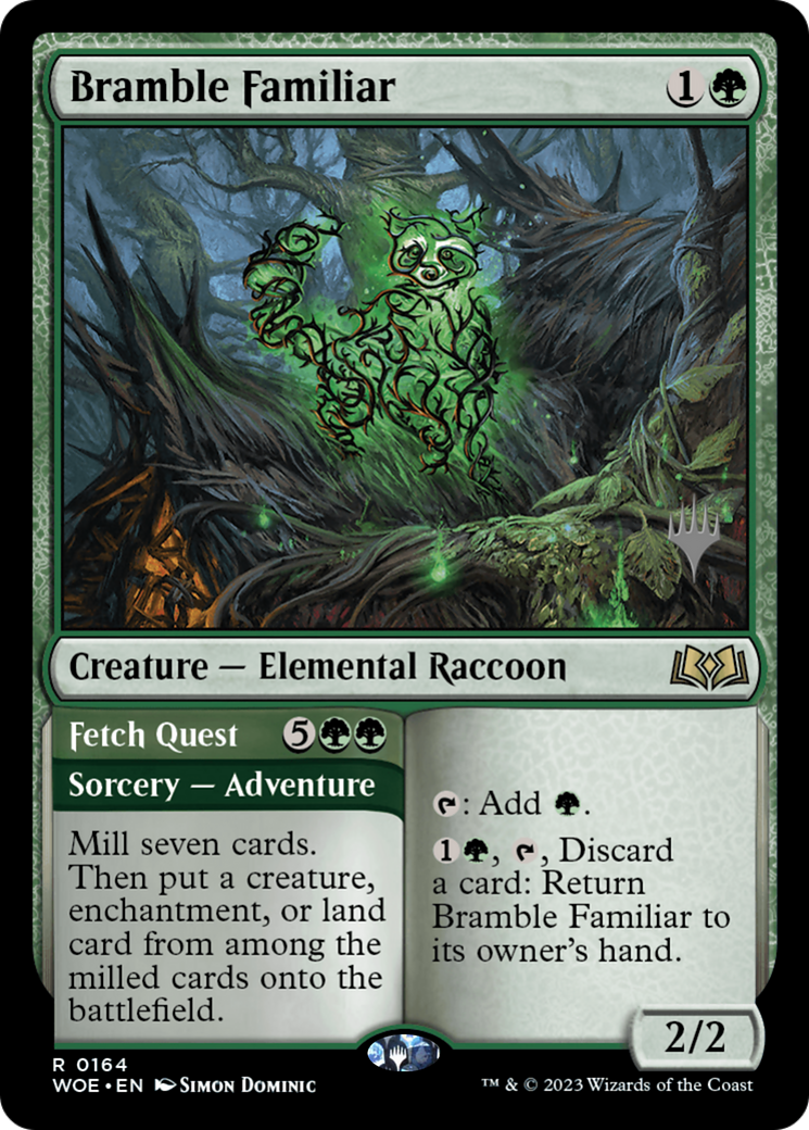 Bramble Familiar // Fetch Quest (PPWOE-164) - Wilds of Eldraine Promos Foil