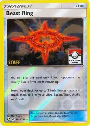 Beast Ring 102a/131 - League & Championship Cards - Reverse Holofoil