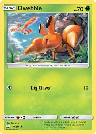 Dwebble 010/236 - SM  Unified Minds Reverse Holofoil