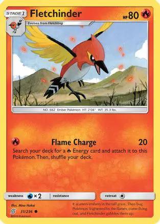 Fletchinder 031/236 - SM  Unified Minds Reverse Holofoil