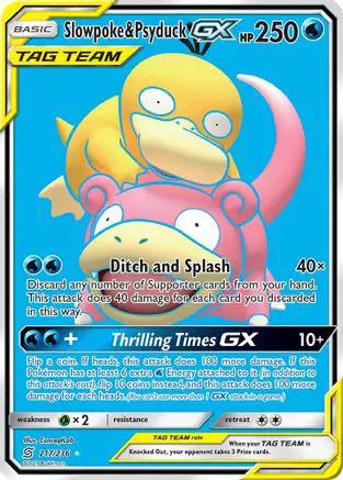Slowpoke & Psyduck GX (Full Art) 217/236 - SM  Unified Minds Holofoil