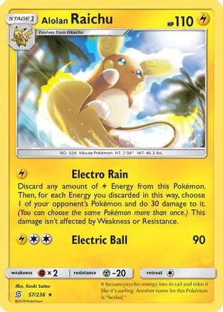 Alolan Raichu 057/236 - SM  Unified Minds Reverse Holofoil