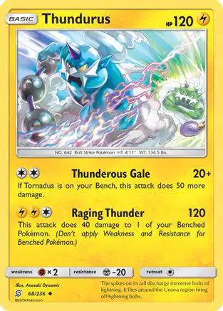 Thundurus 068/236 - SM  Unified Minds Reverse Holofoil