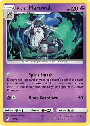 Alolan Marowak 075/236 - SM  Unified Minds Reverse Holofoil
