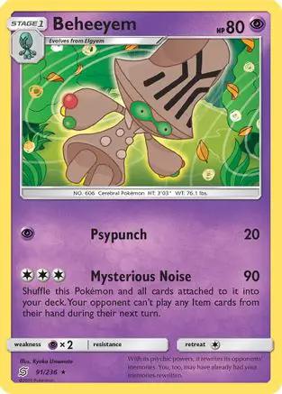 Beheeyem 091/236 - SM  Unified Minds Reverse Holofoil
