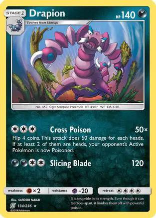 Drapion 134/236 - SM  Unified Minds Reverse Holofoil