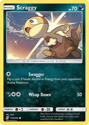 Scraggy 137/236 - SM  Unified Minds Reverse Holofoil