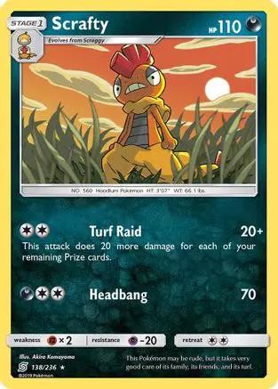 Scrafty 138/236 - SM  Unified Minds Reverse Holofoil