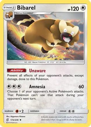 Bibarel 172/236 - SM  Unified Minds Reverse Holofoil