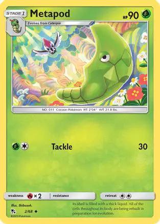 Metapod 002/68 - Hidden Fates Reverse Holofoil