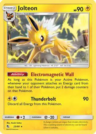 Jolteon 023/68 - Hidden Fates Reverse Holofoil