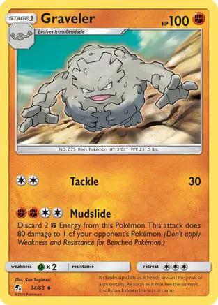 Graveler 034/68 - Hidden Fates Reverse Holofoil