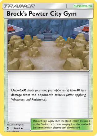 Brock's Pewter City Gym 054/68 - Hidden Fates Reverse Holofoil