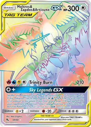 Moltres & Zapdos & Articuno GX (Secret) 069/68 - Hidden Fates Holofoil