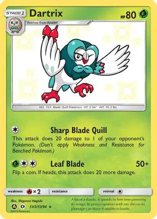 Dartrix SV3/SV94 - Hidden Fates Shiny Vault Holofoil