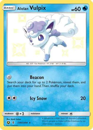 Alolan Vulpix SV8/SV94 - Hidden Fates Shiny Vault Holofoil