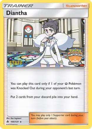 Diantha (Regional Championships) [Staff] 105/131 - League & Championship Cards Reverse Holofoil