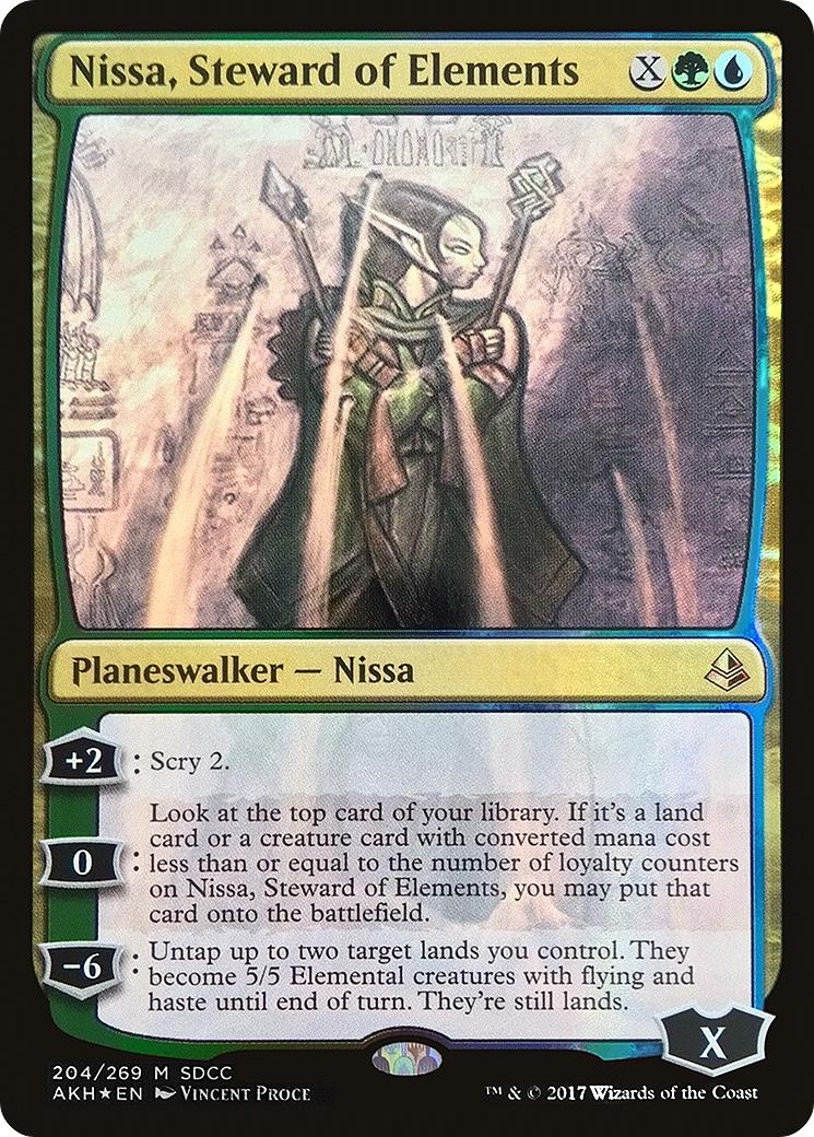 Nissa, Steward of Elements (MEDIA-204) - San Diego Comic-Con 2017 Foil