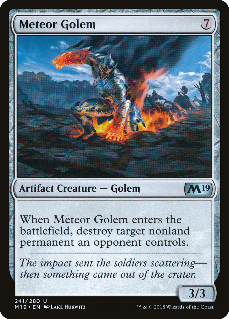 Meteor Golem (M19-241) - Core Set 2019 Foil