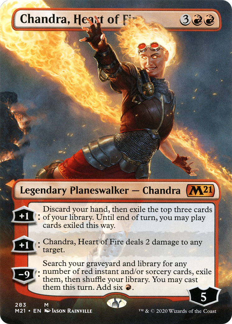 Chandra, Heart of Fire (M21-283) - Core Set 2021 (Borderless) Foil