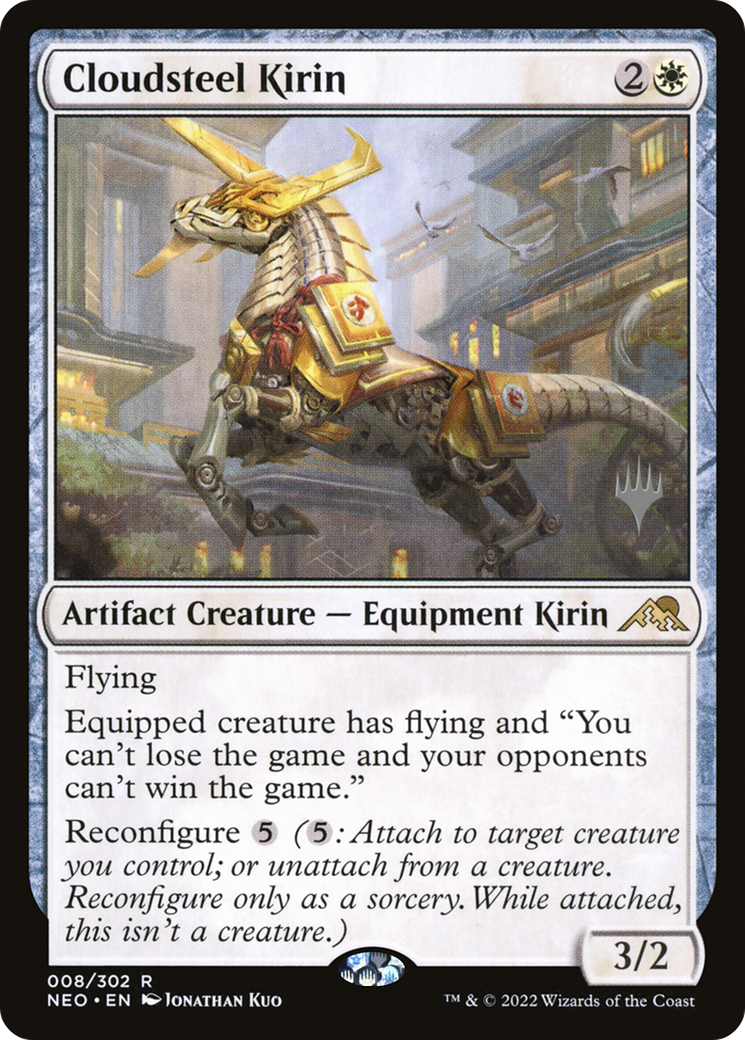 Cloudsteel Kirin (PPNEO-008) - Kamigawa: Neon Dynasty Promos Foil