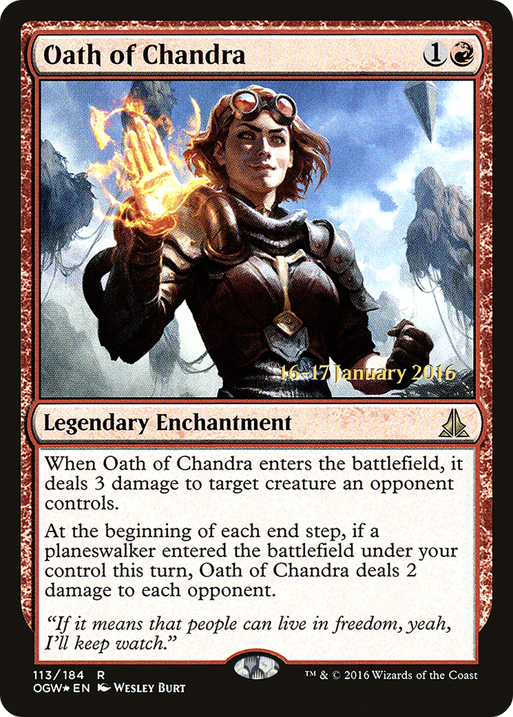Oath of Chandra (PRE-113S) - Oath of the Gatewatch Promos Foil