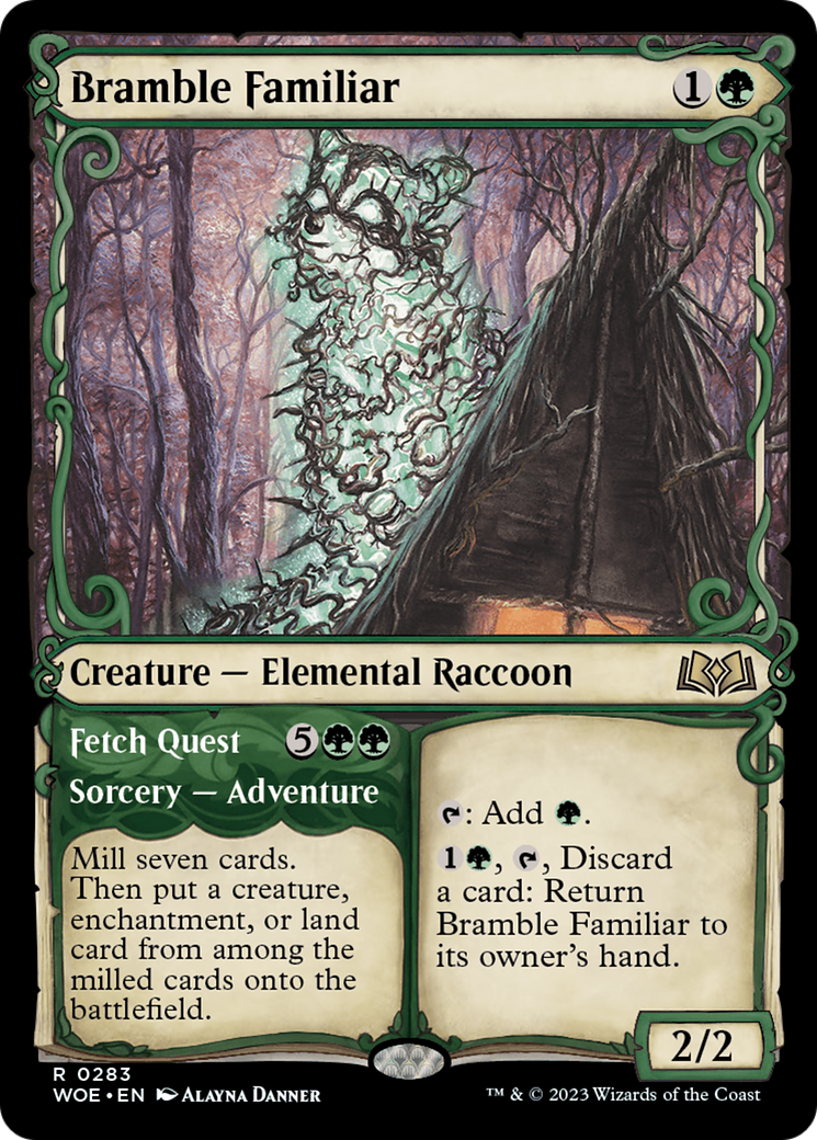 Bramble Familiar // Fetch Quest (WOE-283) - Wilds of Eldraine: (Showcase) Foil