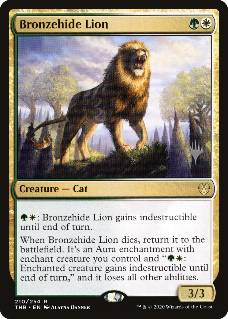 Bronzehide Lion (PPTHB-210P) - Theros Beyond Death Promos