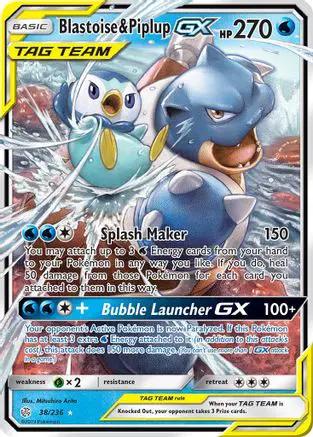 Blastoise & Piplup GX 038/236 - SM  Cosmic Eclipse Holofoil