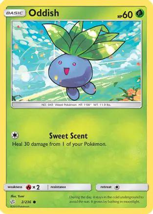 Oddish 002/236 - SM  Cosmic Eclipse Reverse Holofoil