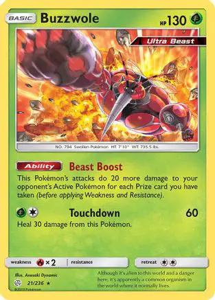 Buzzwole 021/236 - SM  Cosmic Eclipse Holofoil