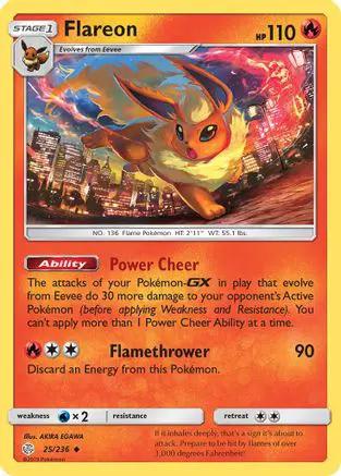 Flareon 025/236 - SM  Cosmic Eclipse Reverse Holofoil