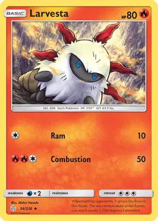 Larvesta 034/236 - SM  Cosmic Eclipse Reverse Holofoil