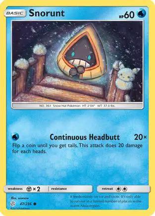 Snorunt 047/236 - SM  Cosmic Eclipse Reverse Holofoil