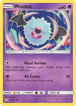 Woobat 087/236 - SM  Cosmic Eclipse Reverse Holofoil