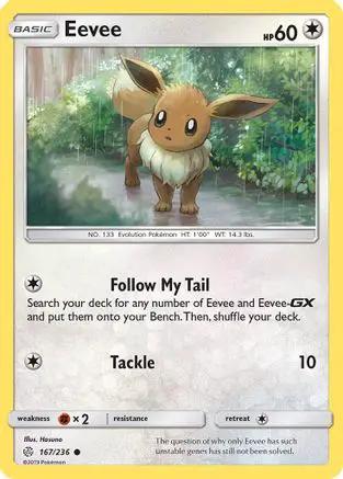 Eevee 167/236 - SM  Cosmic Eclipse Reverse Holofoil