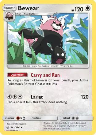 Bewear 182/236 - SM  Cosmic Eclipse Reverse Holofoil