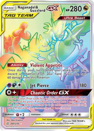 Naganadel & Guzzlord GX (Secret) 260/236 - SM  Cosmic Eclipse Holofoil