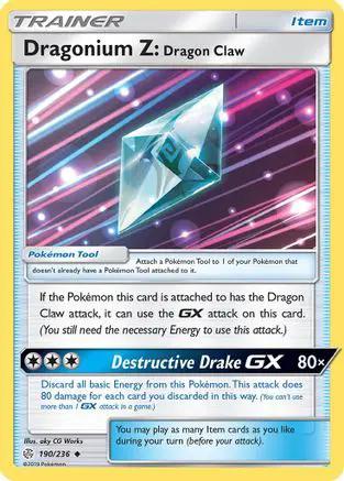 Dragonium Z: Dragon Claw 190/236 - SM  Cosmic Eclipse Reverse Holofoil