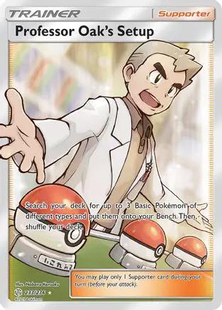 Professor Oak's Setup (Full Art) 233/236 - SM  Cosmic Eclipse Holofoil