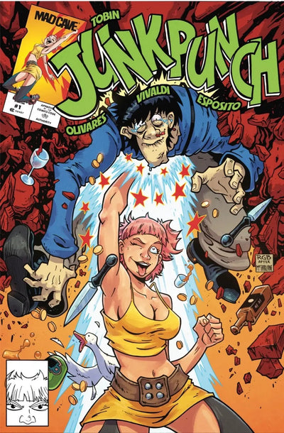 Junk Punch #1 Ryan G Browne Exclusive Variant - Limited to 500 - Mad Cave Studios - Amazing Spider-Man #328 Homage