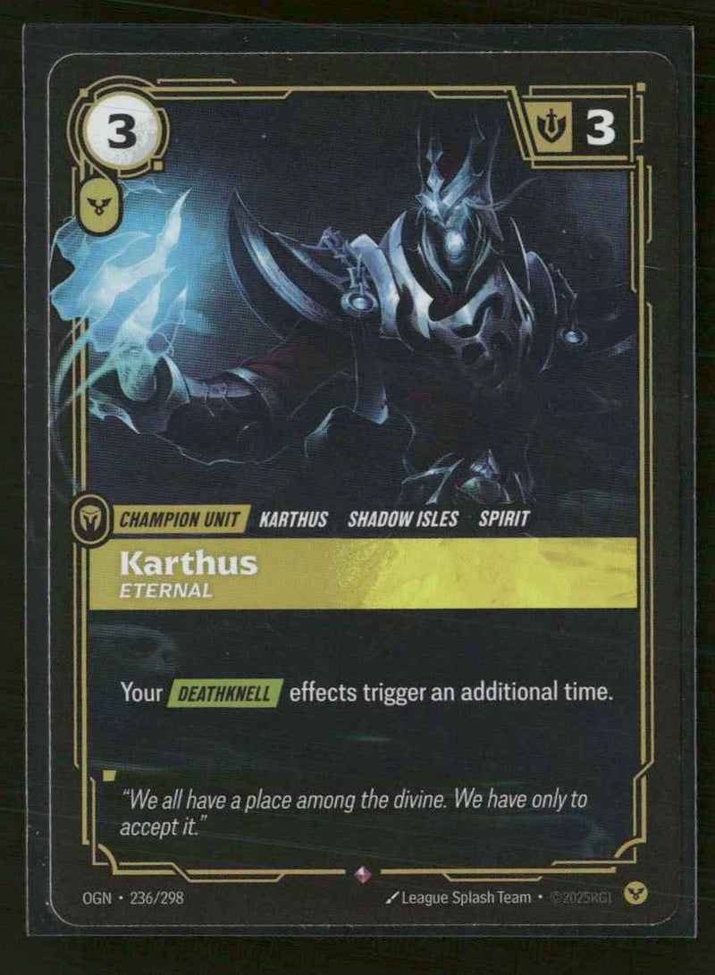 Karthus, Eternal #236/298 Holofoil Rare - Riftbound Origins