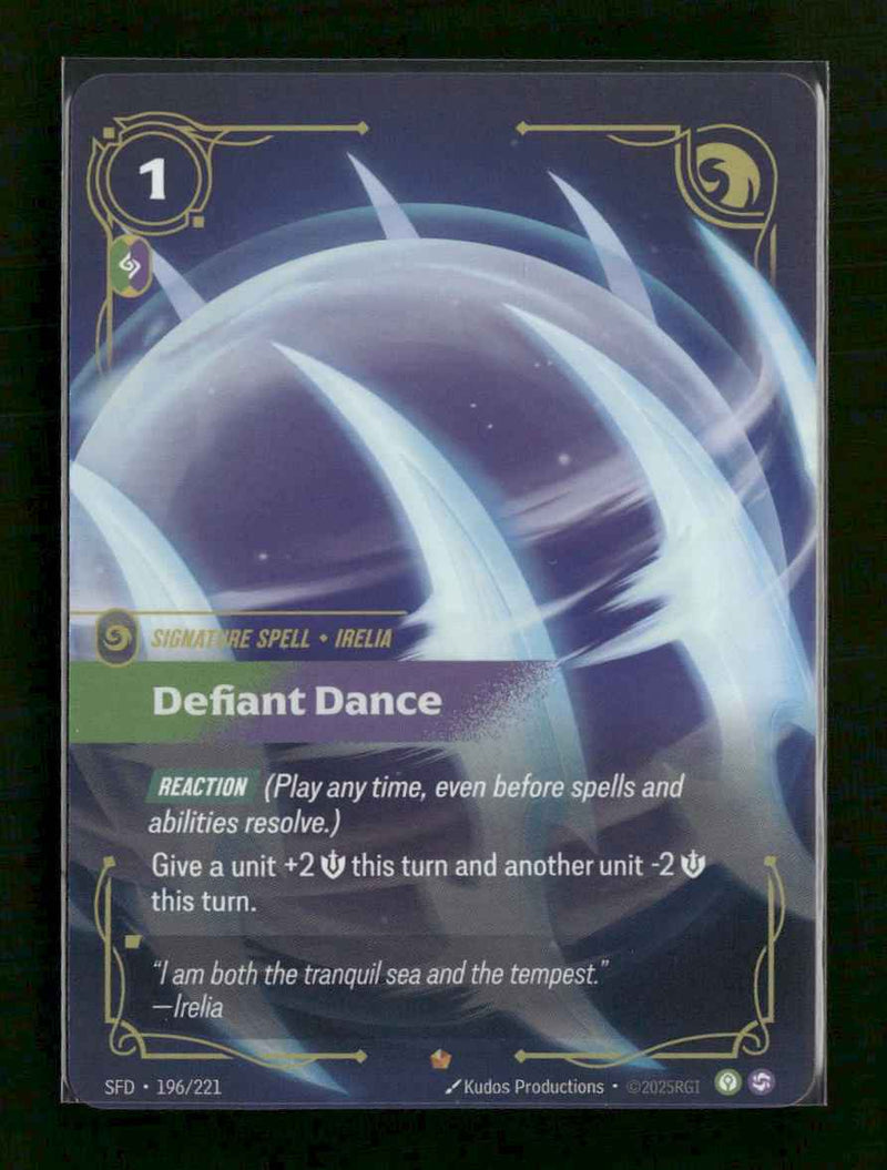 Defiant Dance #196/221 Rare - Riftbound Spiritforged